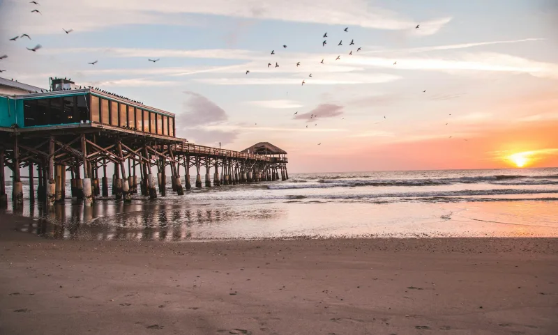 Cocoa Beach Pier at sunset