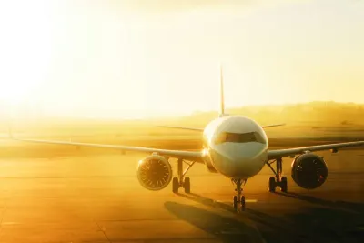 Aeroplane on runway at Orlando Airport
